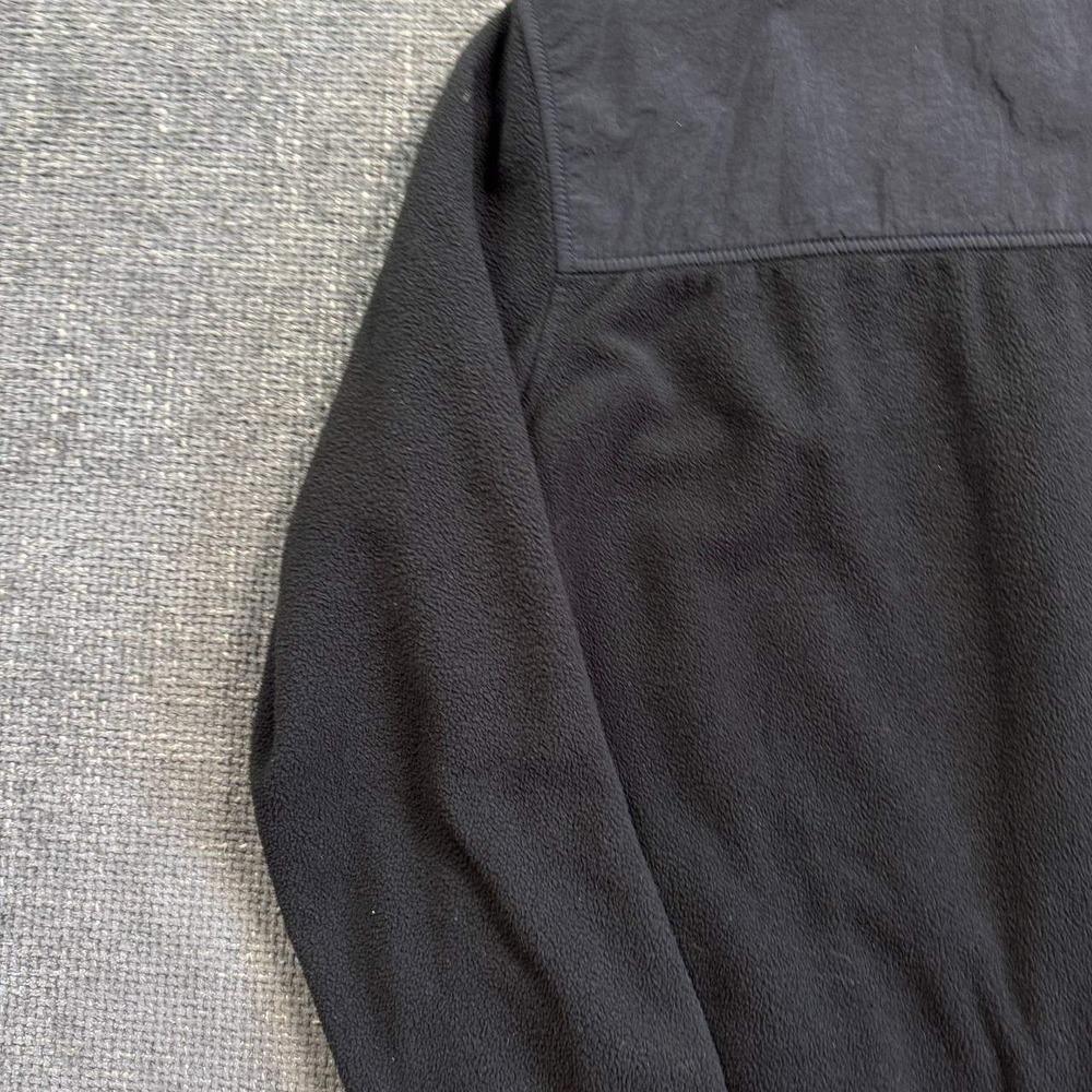 Aeropostale Fleece Jacket Mens Large Black Y2K Gorpcore Mixed Media Zip Up - Picture 13 of 15